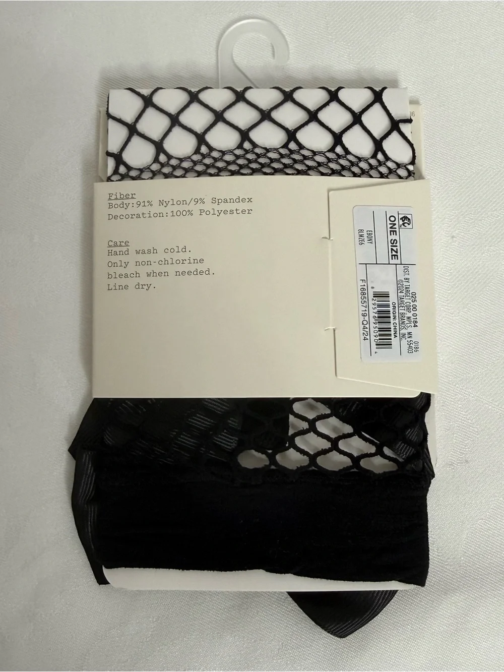 Urban Outfitters Black Fishnet Anklets with Bow Accent